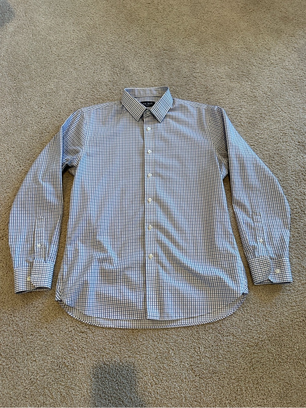 The Tie Bar Blue Trim Fit Non-Iron Dress Shirt